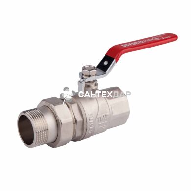 Кран шаровый с американкой SD Forte 1 1/4" прямой