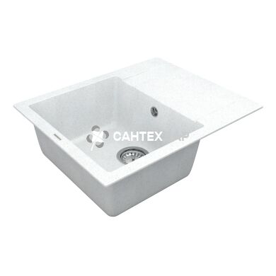 Мийка кварцева Vankor Orman OMP 02.61 White stone + сифон