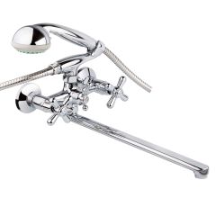 Смеситель для ванной буксовый Q-Tap Dominox CRM 143 керамика