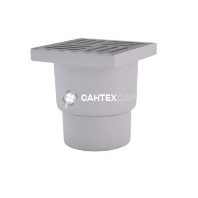 Трап вертикальный ANI Plast TA1212 выпуск 110 мм с нержавеющей решеткой 15x15 см