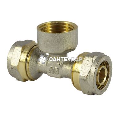 Тройник металлопластиковый обжимной АБ 26х1х26 ВР