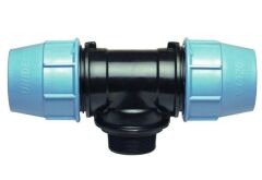 Тройник для труб ПНД Unidelta 90х4"НРх90 мм