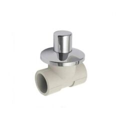 Вентиль запорный проходной ППР KAN 20 мм для закрытого монтажа с маховиком и отражателем