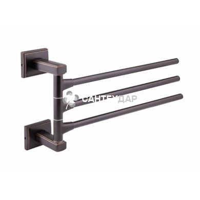 Держатель полотенец GF Italy 2613 тройной поворотный венге