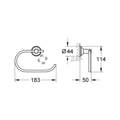 Держатель туалетной бумаги Grohe EX Essentials Authentic 40657001 без крышки