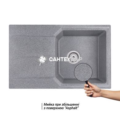 Мийка кухонна Qtap MS 7849 Asphalt