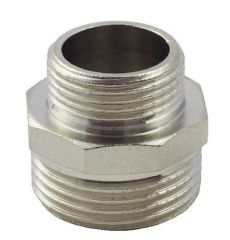 Нипель латунный переходной FADO 1 1/2х3/4 НН никель