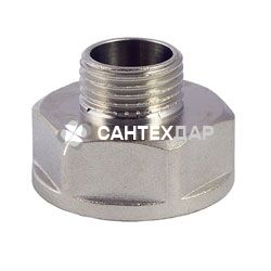 Переходник латунный АБ 1 1/4х3/4 ВН никель