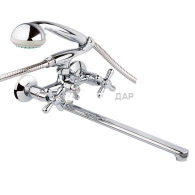 Смеситель для ванной буксовый Q-Tap Dominox CRM 143K резина