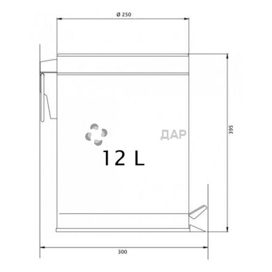 Відро для сміття Potato P414 12 л хром