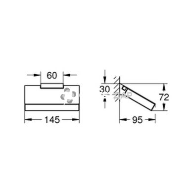 Держатель для туалетной бумаги Grohe Selection Cube 40781000