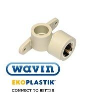 Колено монтажное ППР Wavin Ekoplastik конечный 20х1/2" ВР правый