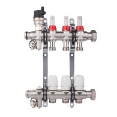 Коллекторный блок SD FORTE с расходомерами 1"х10 выходов нержавейка