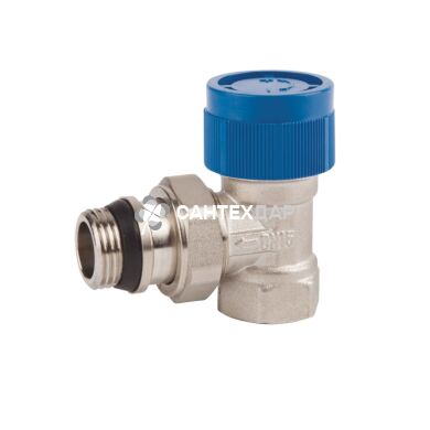 Кран радиаторный SD Forte 1/2" для термоголовки угловой с антипротечкой