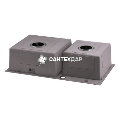 Мийка кухонна з нержавіючої сталі Qtap S7843 2.7/1.0 мм