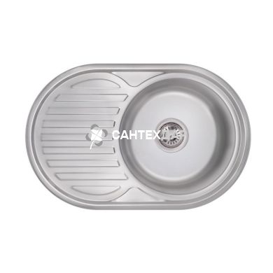 Кухонна мийка нержавіюча LIDZ 7750 Polish 0,6 мм 160 мм