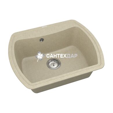 Мойка кварцевая Vankor Norton NMP 01.63 Beige + сифон