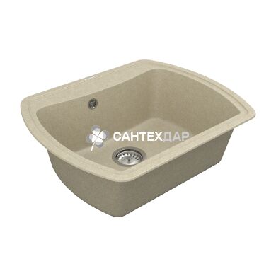 Мойка кварцевая Vankor Norton NMP 01.63 Beige + сифон