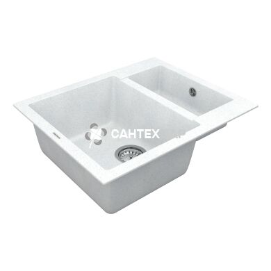 Мойка кварцевая Vankor Orman OMP 03.61 White stone + сифон