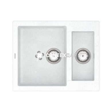 Мойка кварцевая Vankor Orman OMP 03.61 White stone + сифон