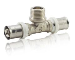 Тройник металлопластиковый пресс FADO 32x3/4 НР