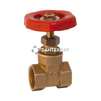 Задвижка муфтовая латунная SD 1/2"