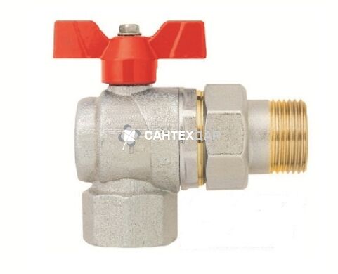 Кран-американка FIV Evolution 1" угловой бабочка