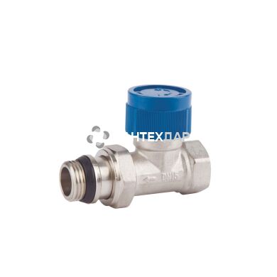 Кран радиаторный SD Forte 1/2" для термоголовки прямой с антипротечкой