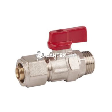 Кран шаровый для металлопластиковой трубы SD Forte 20х3/4" НР