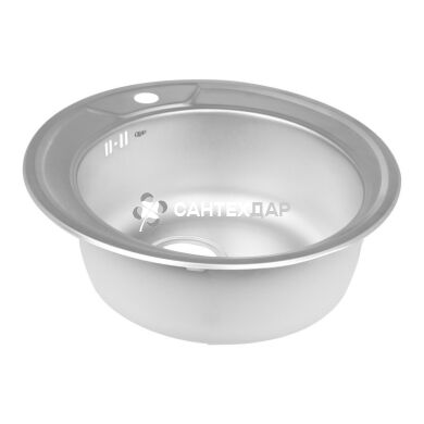 Кухонная мойка из нержавейки Qtap D490 Satin 0,8 мм