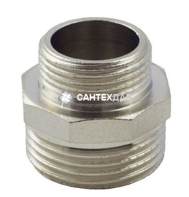 Нипель латунный переходной FADO 1/2х1 НН никель