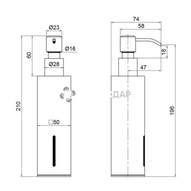 Дозатор для рідкого мила Qtap Liberty BLM 1152-2