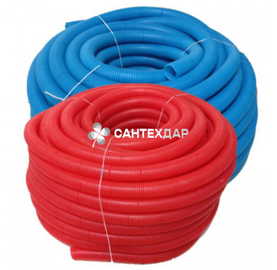 Гофротруба защитная пешель KAN d29/34 красная бухта 50 м Украина