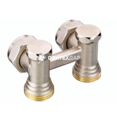 Кран радиаторный Danfoss RLV-KS для нижнего подключения бинокль 1/2"x3/4" угловой 003L0222