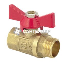 Кран шаровый АБ Эко 3/4" НВ бабочка