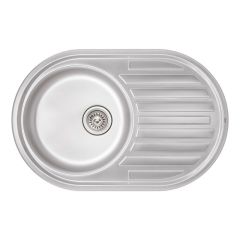 Мийка кухонна з нержавіючої сталі Qtap 7750 Micro Decor 0,8 мм