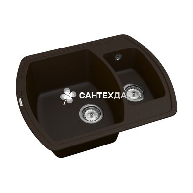 Мойка кварцевая Vankor Norton NMP 03.63 Chocolate + сифон