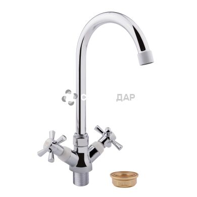 Смеситель для кухни буксовый Potato P4954-7 на гайке