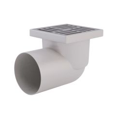 Трап горизонтальный ANI Plast TA1112 выпуск 110 мм с нержавеющей решеткой 15x15 см