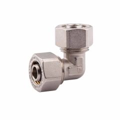 Угол металлопластиковый обжимной SD Forte 16*16 мм