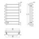 Рушникосушарка водяна Lidz Trapezium (CRM) D38/25 600x1000 P8
