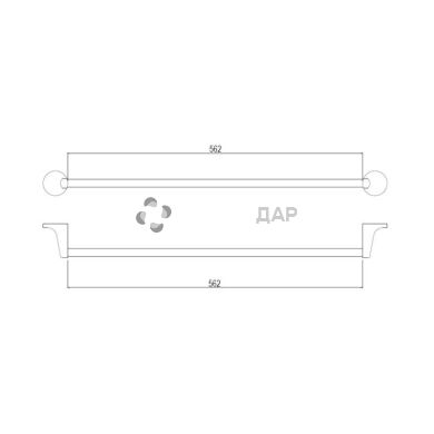 Держатель полотенец GF Italy 2801 65 см хром