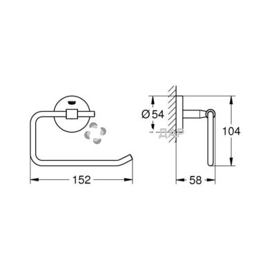 Тримач туалетного паперу Grohe Essentials 40689001