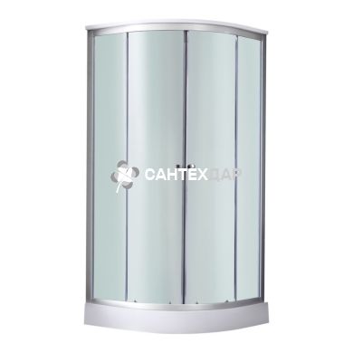 Душовий бокс Lidz TANI 80x80.FB низький скло Fabric стінки білі