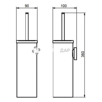Ершик напольный QT Liberty ANT 1150 металл