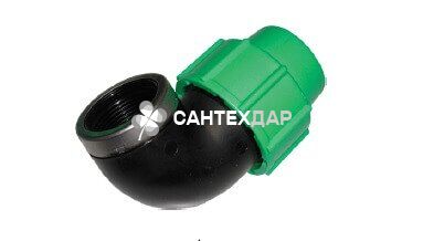 Колено компрессионное переходное Georg Fischer 50х2" ВР