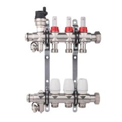 Коллекторный блок SD FORTE с расходомерами 1"х12 выходов нержавейка