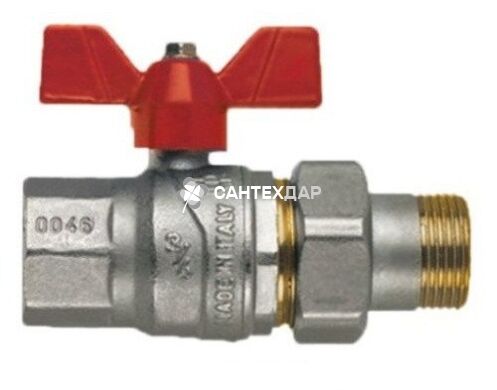 Кран-американка FIV Evolution 1" прямой бабочка