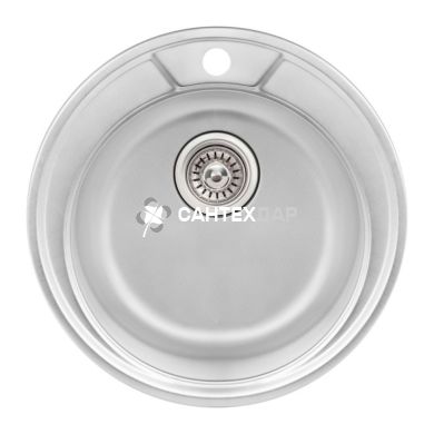 Мийка кухонна з нержавіючої сталі Qtap D490 Micro Decor 0,8 мм