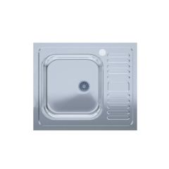 Кухонна мийка UA 50х60 Polish 0.4 мм нержавійка ліва